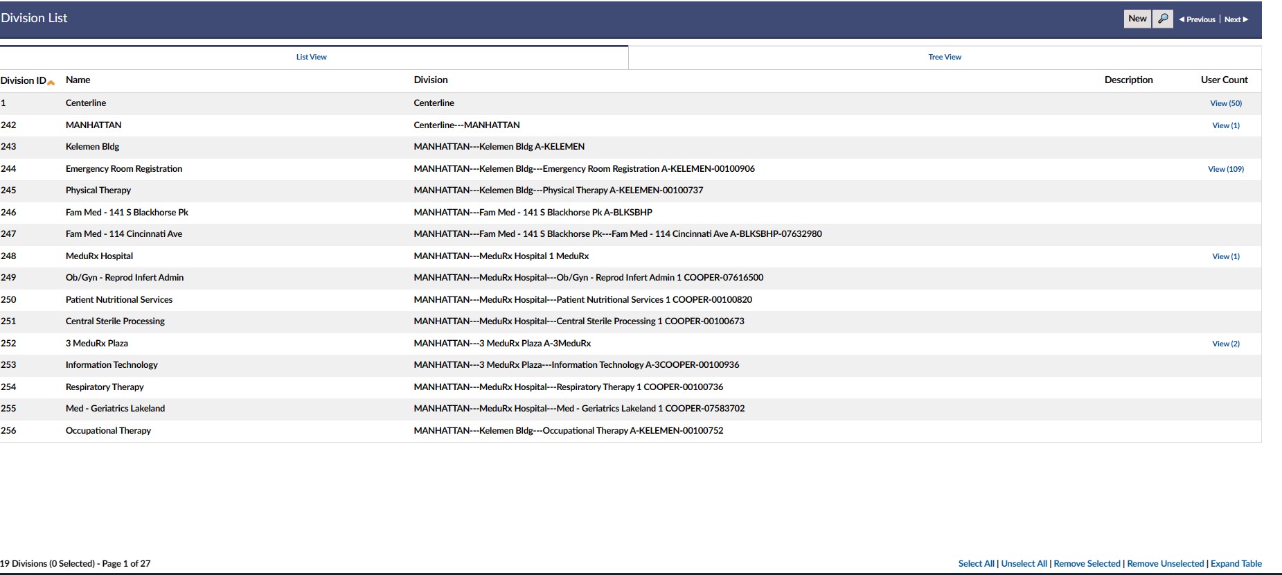 Dvision Names Divisions - Admin Guide